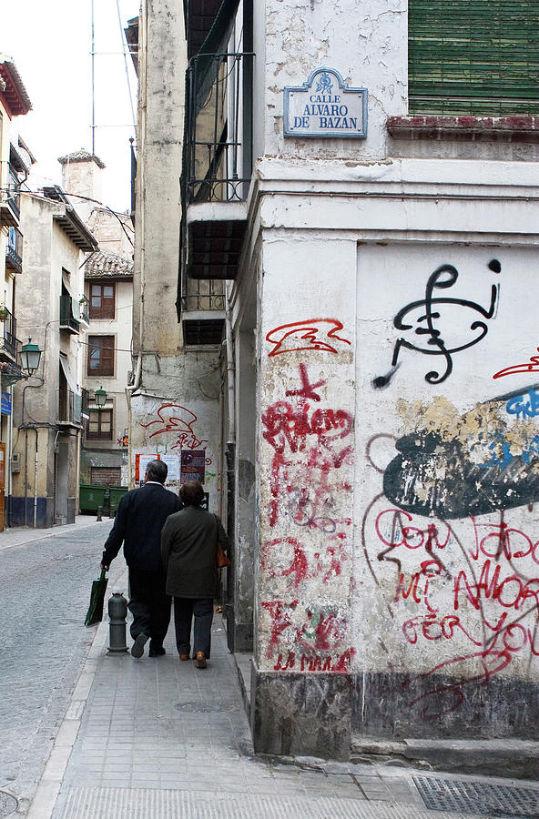 Calle Alvaro de Bazan Graffiti Photograph by Lorraine Devon Wilke