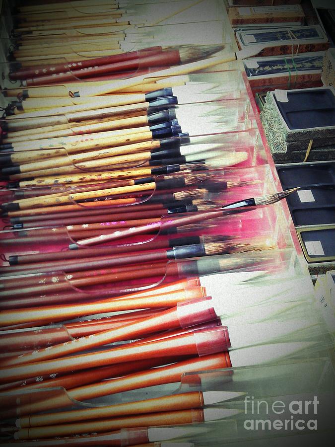 Calligraphy Brushes Photograph by Eena Bo