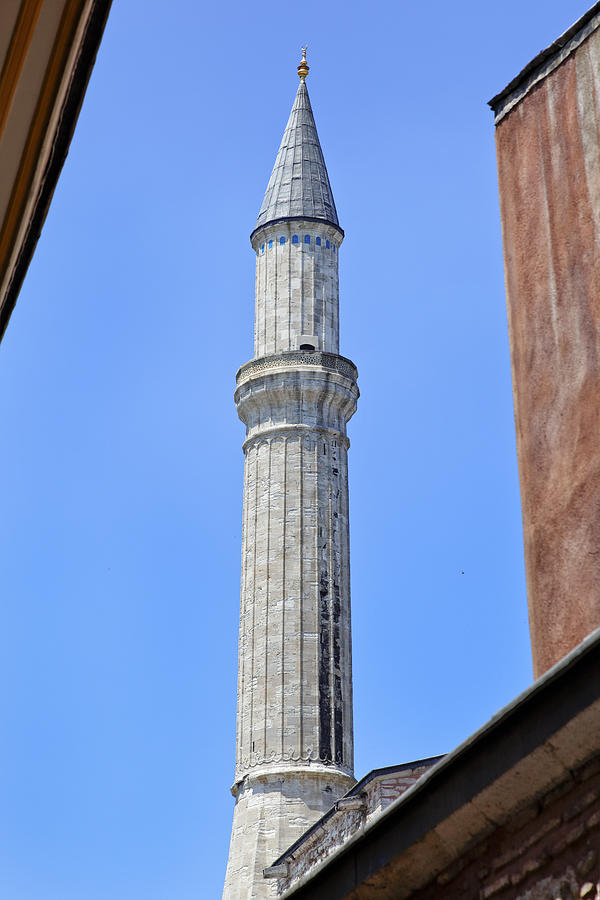Byzantine Photograph - Calling Tower Hagia Sophia by Kantilal Patel
