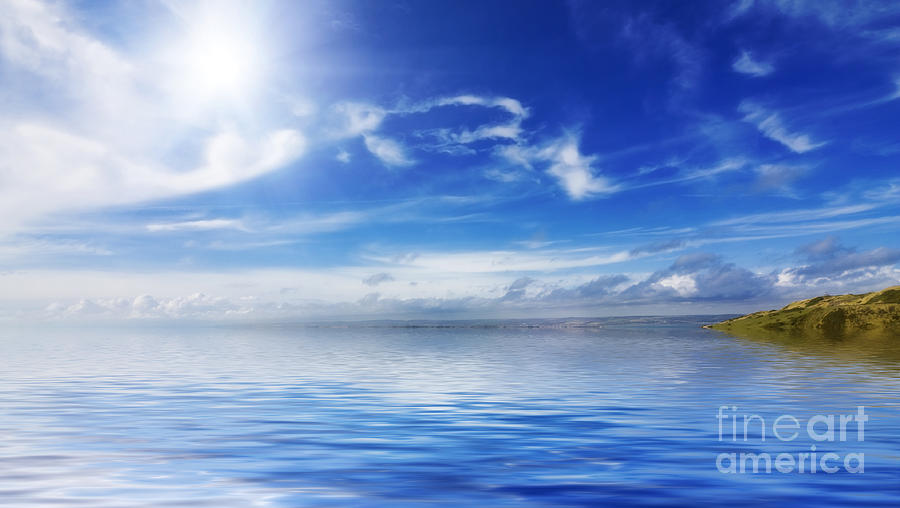 Calm seas and blue skies Photograph by Simon Bratt
