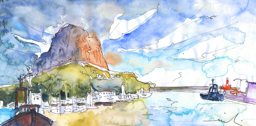 Calpe Harbour 06 Painting by Miki De Goodaboom