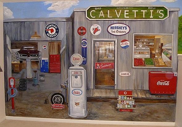 Coca-cola Painting - Calvettis General Store by Denise Ivey Telep
