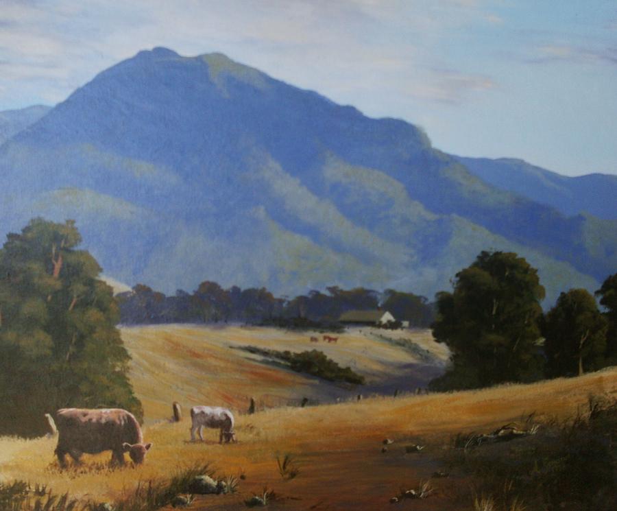 Cow Painting - Cambewarra Mountain by Anne Gardner