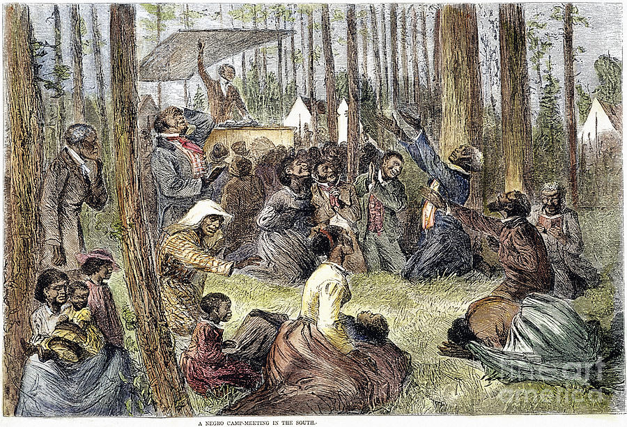 Camp Meeting, 1872 Photograph by Granger