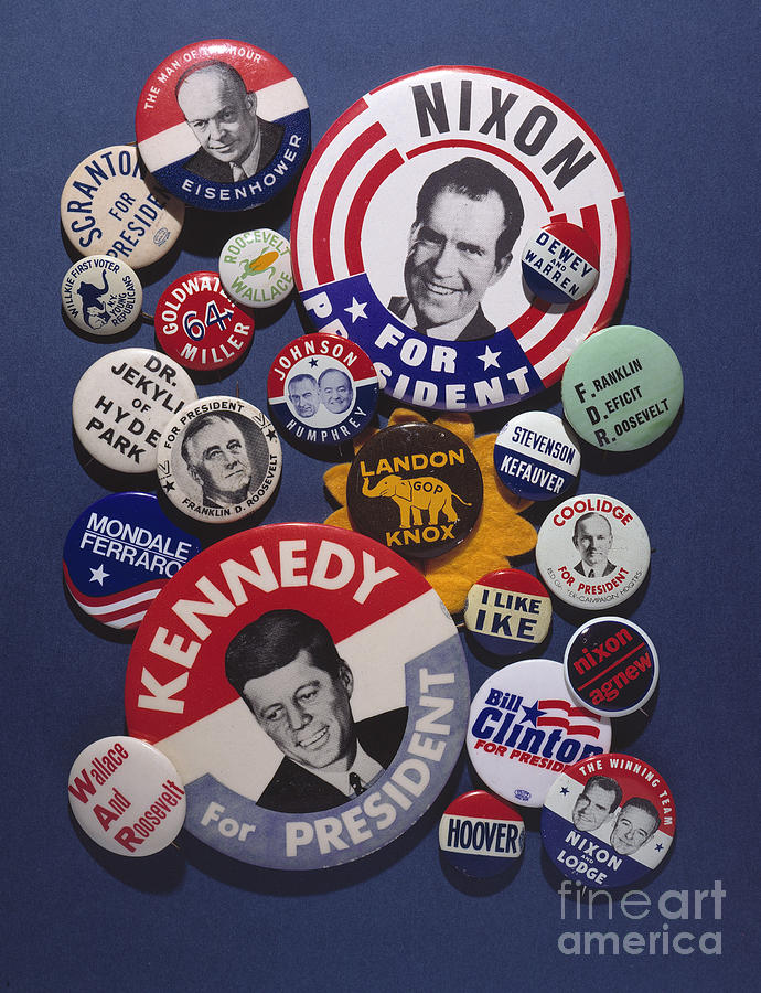 Campaign Buttons Photograph by Granger