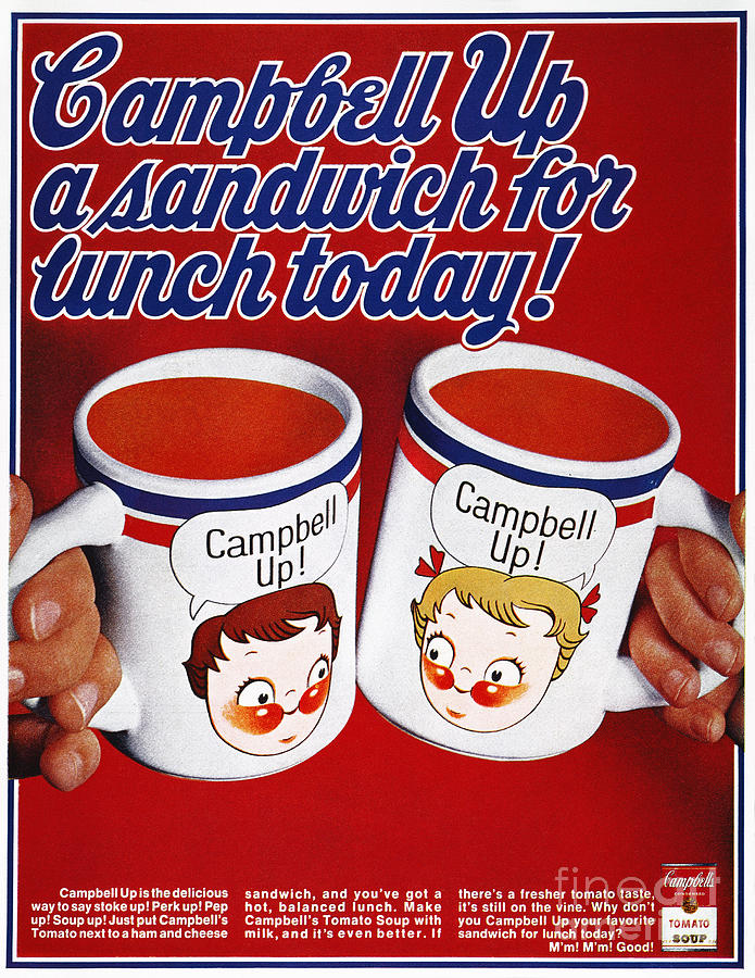 Campbells Soup Ad, 1969 Photograph by Granger