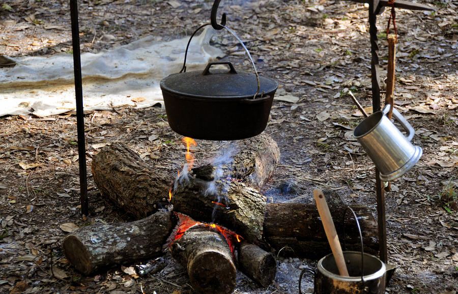 Campfire cooking Photograph by David Lee Thompson