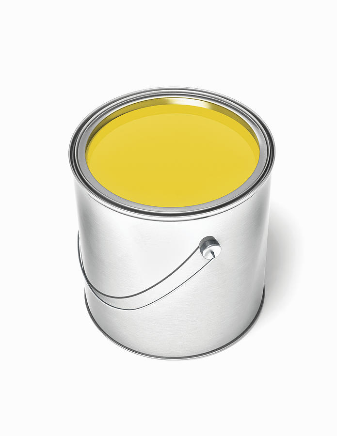 Can Of Yellow Paint Photograph by Burazin