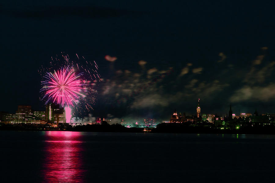Canada Day 2012 Fireworks Photograph by Josef Pittner