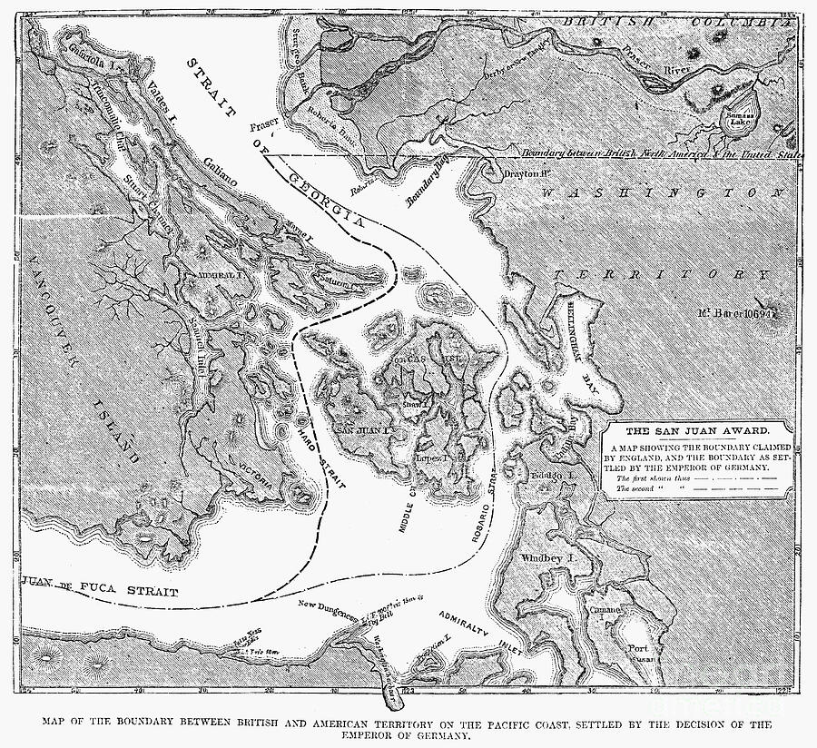 Canada - Pacific Coast Map, 1872 Drawing by Granger Historical Picture Archive Canada - Pacific Coast Map, 1872 Drawing by Granger Historical Picture Archive