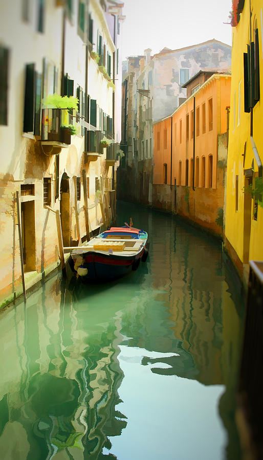 Boat Photograph - Canal by Photography Art