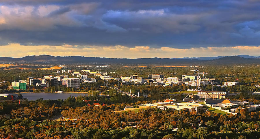 Canberra in Autumn Photograph by Paul Svensen