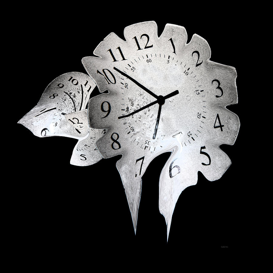 Abstract Digital Art - Candle Clock by Betsy Knapp