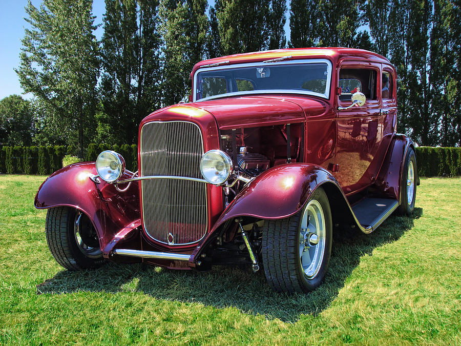 Candy Apple Red Hot Rod Photograph by Helaine Cummins