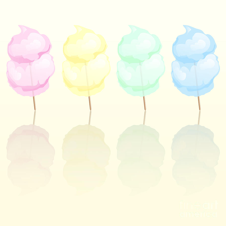 Candy Digital Art - Candy floss by Jane Rix