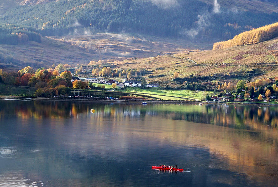 Canoeing on Loch Goil Photograph by Lynn Bolt
