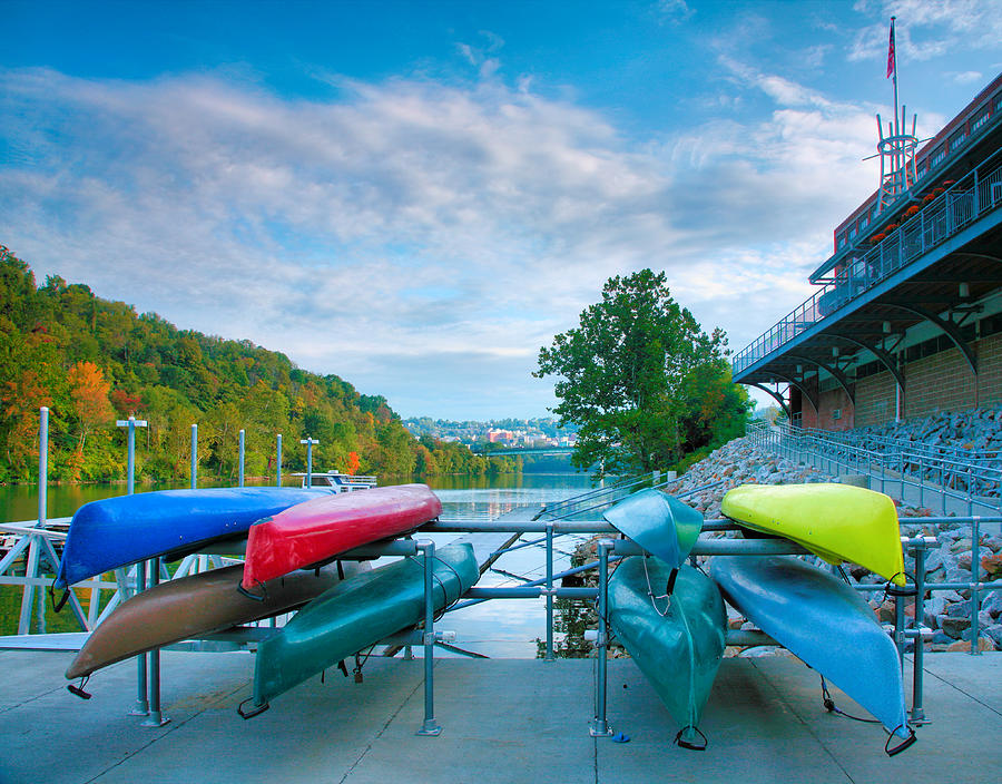 Canoes And The Monongahela Photograph by Steven Ainsworth