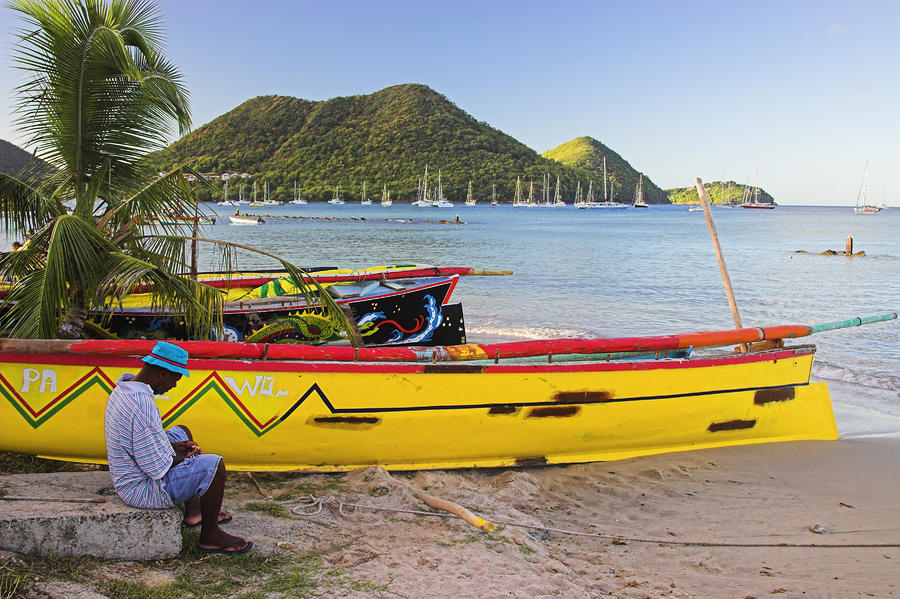 Canoes- St Lucia Photograph by Chester Williams