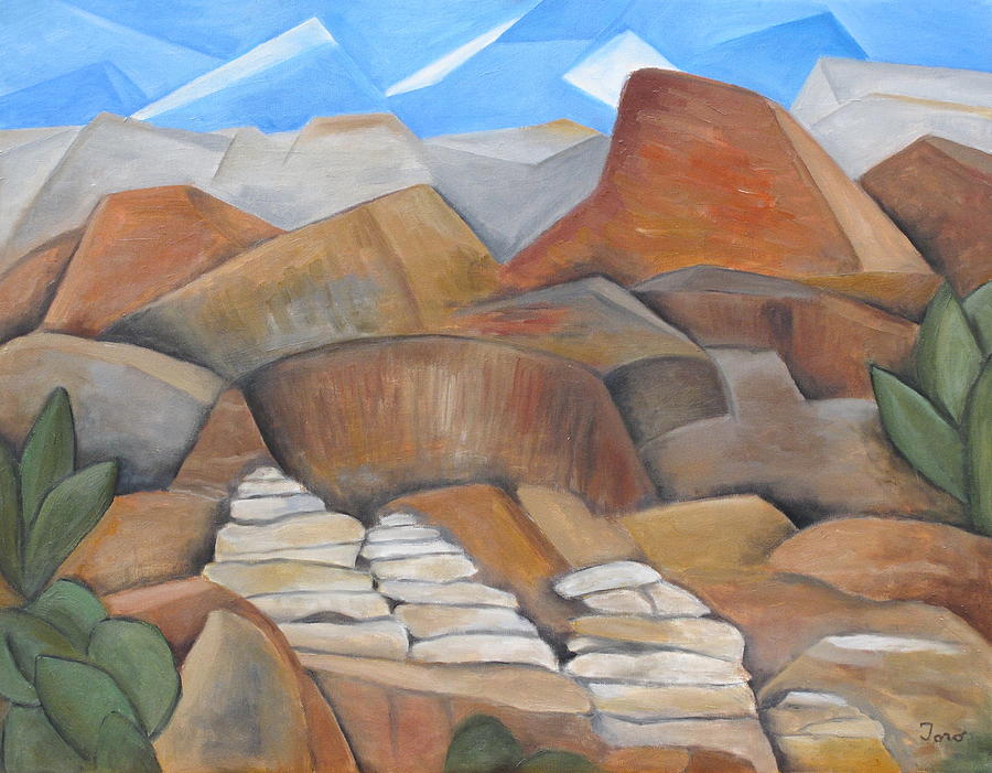 Canyon Rocks Painting by Trish Toro