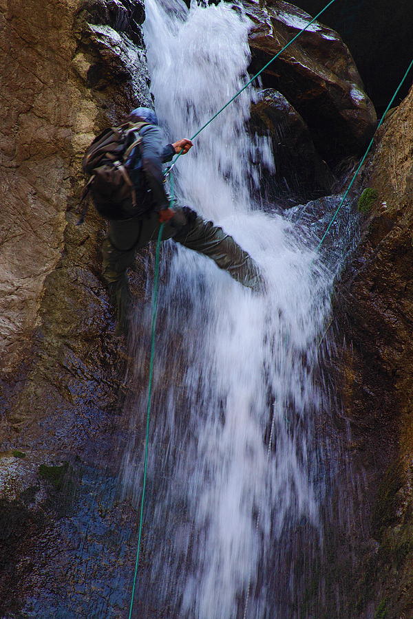 Waterfall Photograph - Canyoneering Eaton Falls by Viktor Savchenko