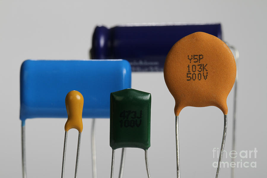 Capacitors Photograph by Photo Researchers
