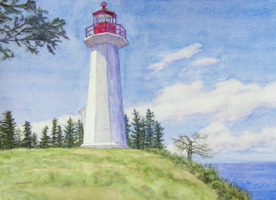 Cape George Lighthouse Nova Scotia Painting By Ruth Greenlaw 