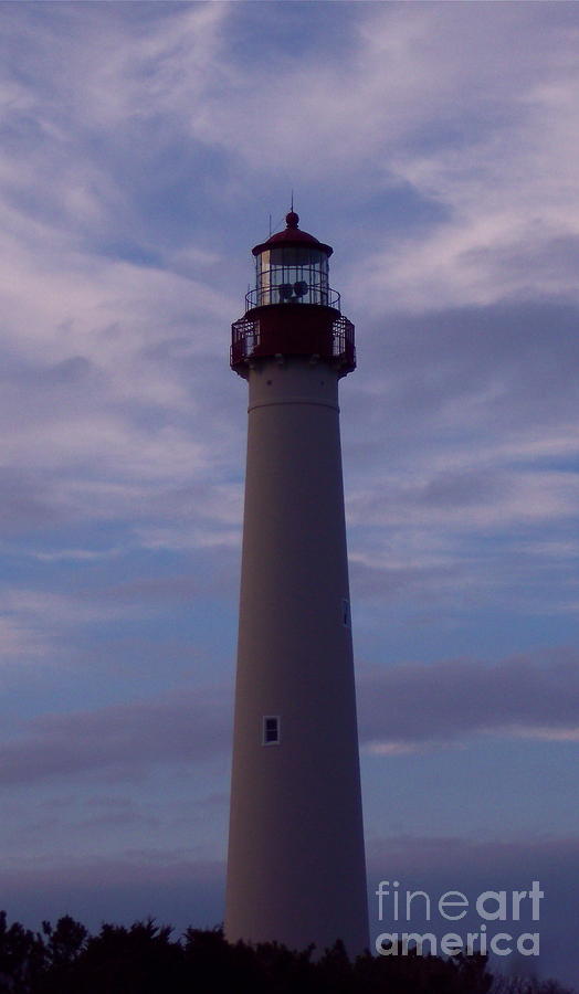 Cape May Lighthouse at Dusk  Photograph by Nancy Patterson