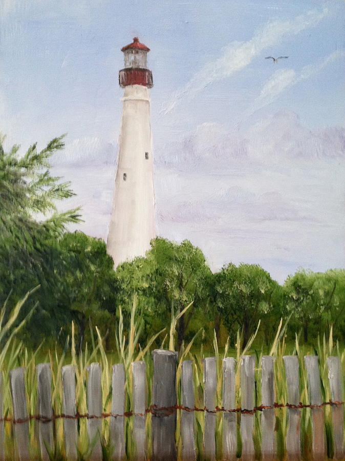 Cape May Lighthouse Painting by Margie Perry