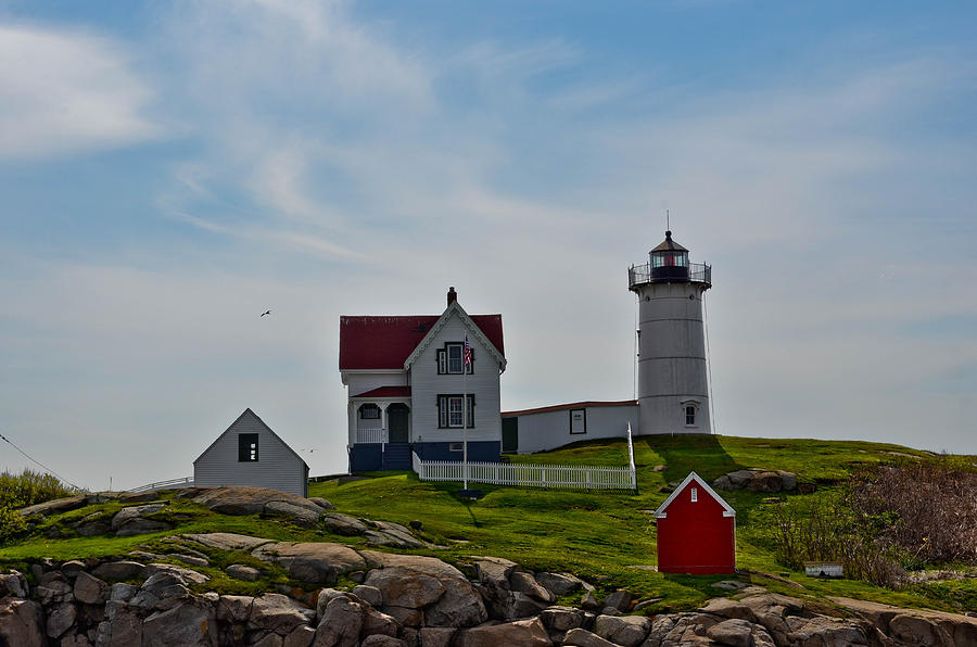Lighthouse Photograph - Cape Neddick Nubble Light by Brenda Thimlar
