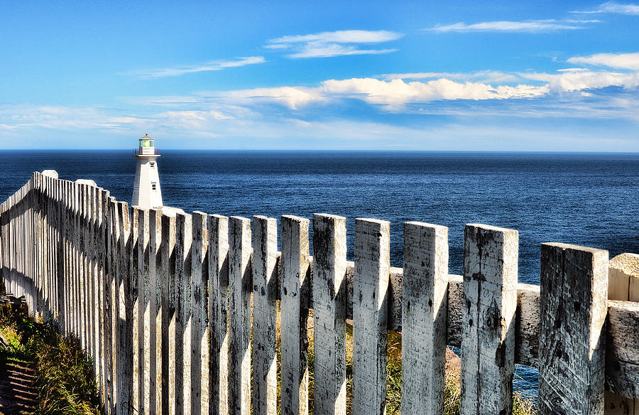 Cape Spear Lighthouse Fence Photograph by Steve Hurt