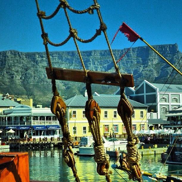 Mountain Photograph - Capetown Harbour/ Contrast + No Filter by Cally Stronk