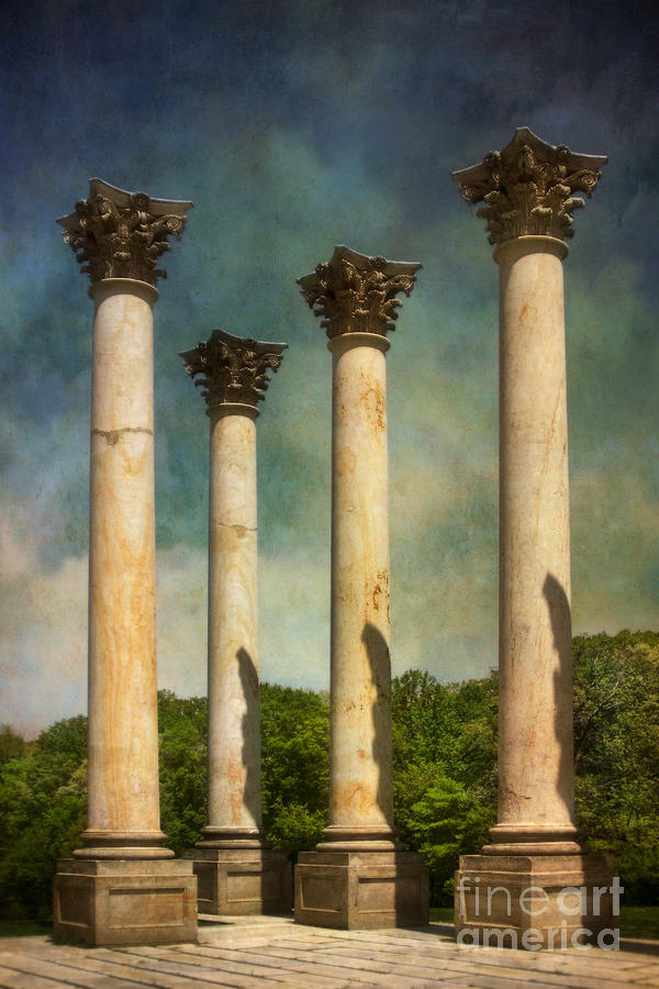 Greek Photograph - Capitol Columns Four by Susan Isakson