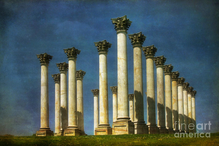 Greek Photograph - Capitol Columns Two by Susan Isakson