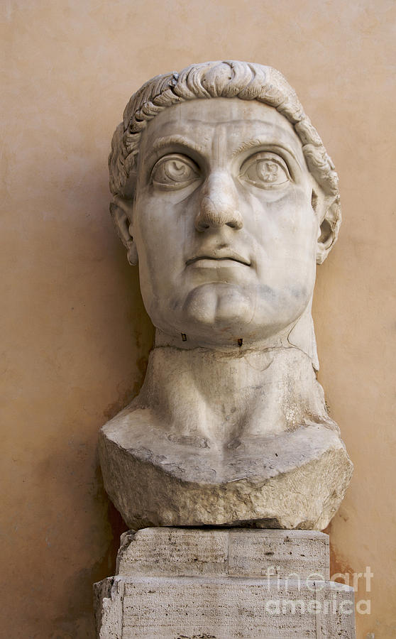 Works Photograph - Capitoline Museums Palazzo dei Conservatori- head of Emperor Con by Bernard Jaubert