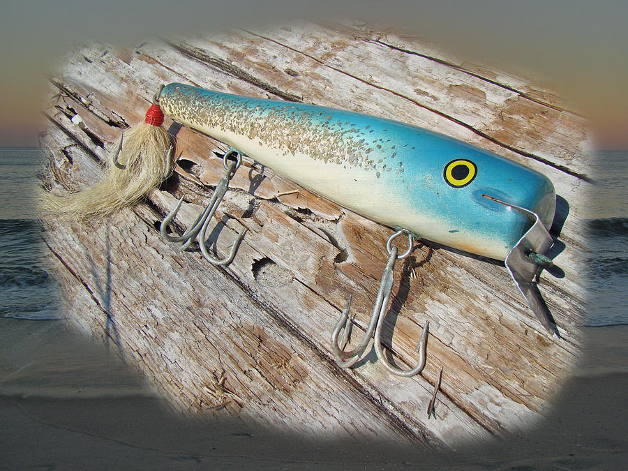 Cap'n Bill Swimmer Vintage Saltwater Fishing Lure Photograph by
