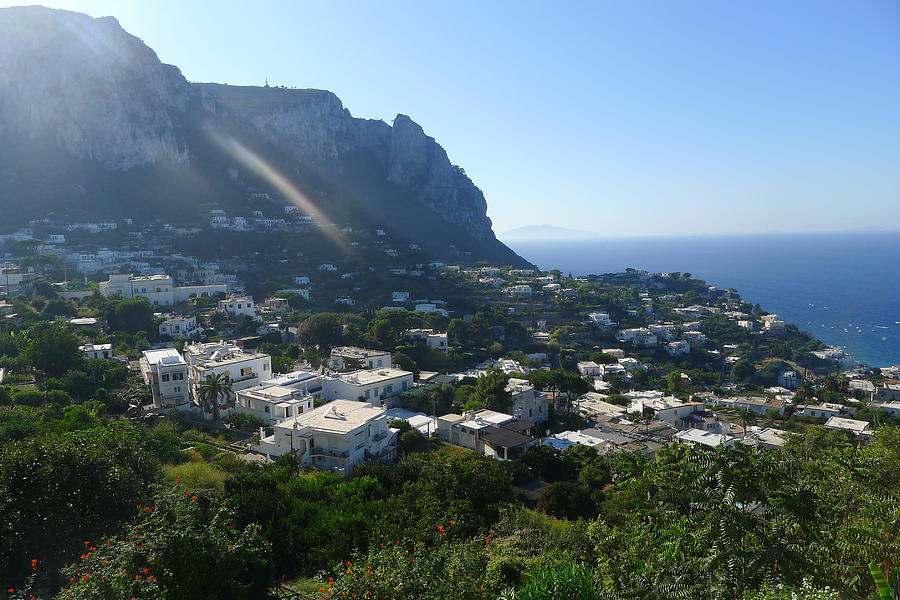 Capri from atop Photograph by Nora Boghossian