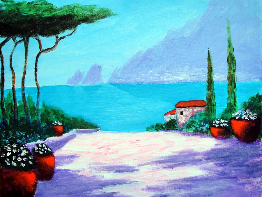 Capri Light And Color Painting by Larry Cirigliano