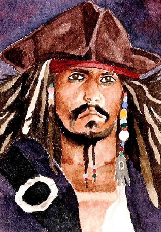 Capt Jack Sparrow Painting by Chris Martinez Fine Art America