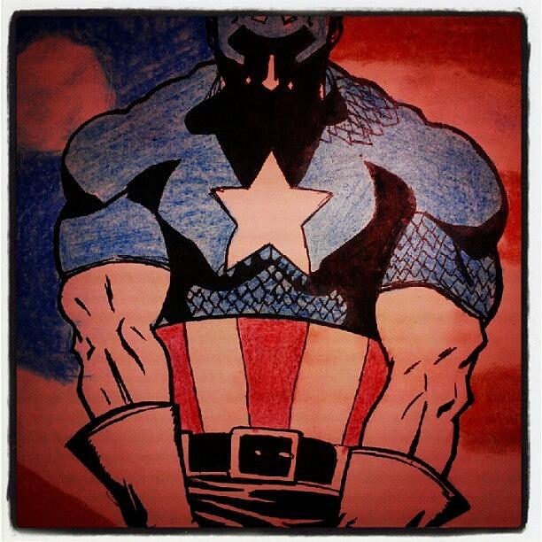 Avengers Photograph - Captain America #captainamerica by Mathew Aspey