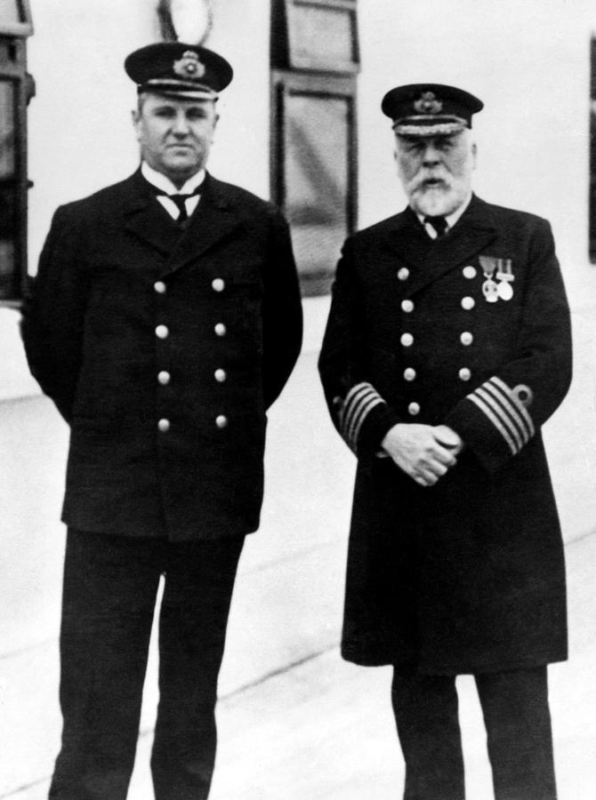 1910s Photograph - Captain Edward Smith Right, Of The Rms by Everett
