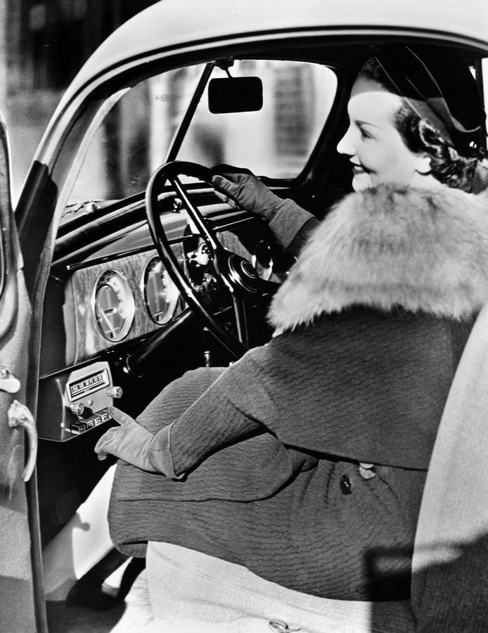 CAR RADIO, c1940 Photograph by Granger
