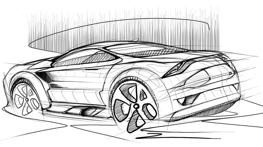 Car sketch in Photoshop – Part 1 - Car Body Design