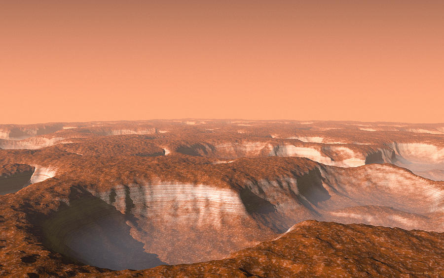 Summer Photograph - Carbon Dioxide Ice On Mars, Artwork by Chris Butler