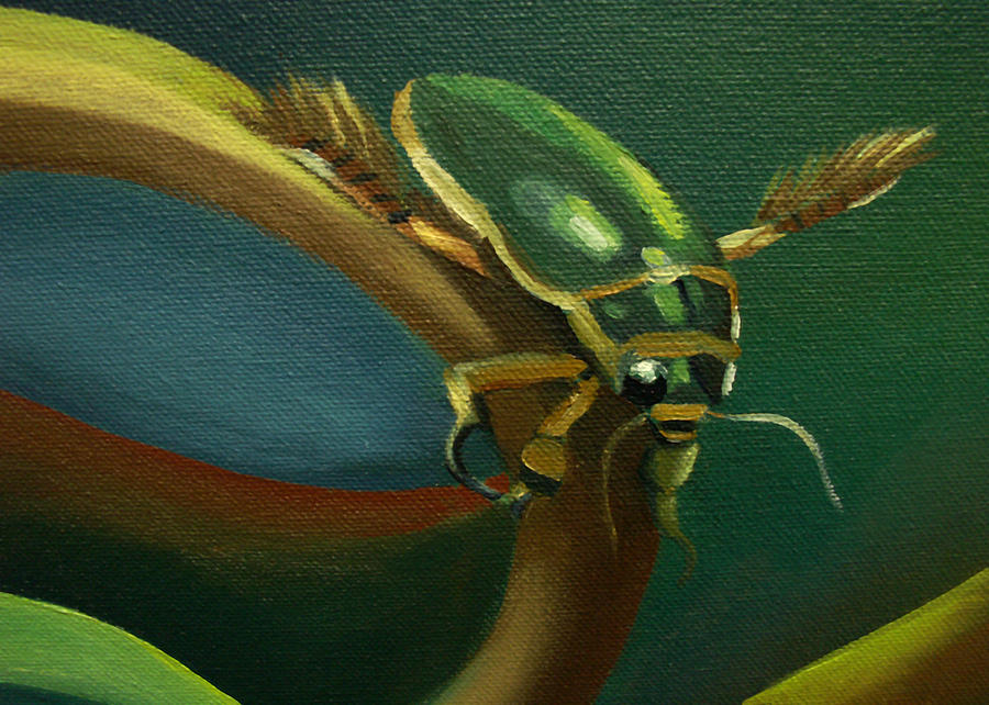 Card of Ancient Bug Painting by Nancy Griswold