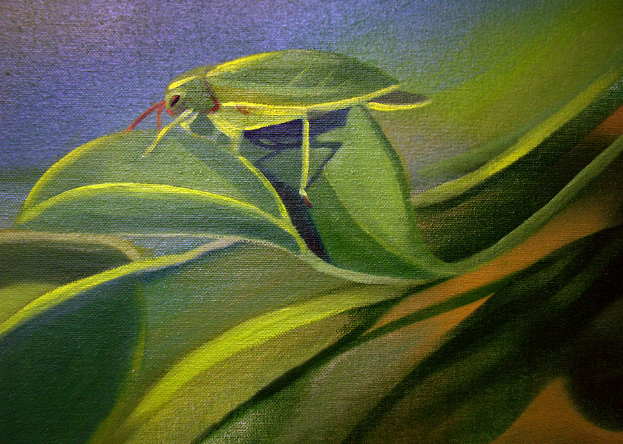 Card of Fancy Bug Painting by Nancy Griswold