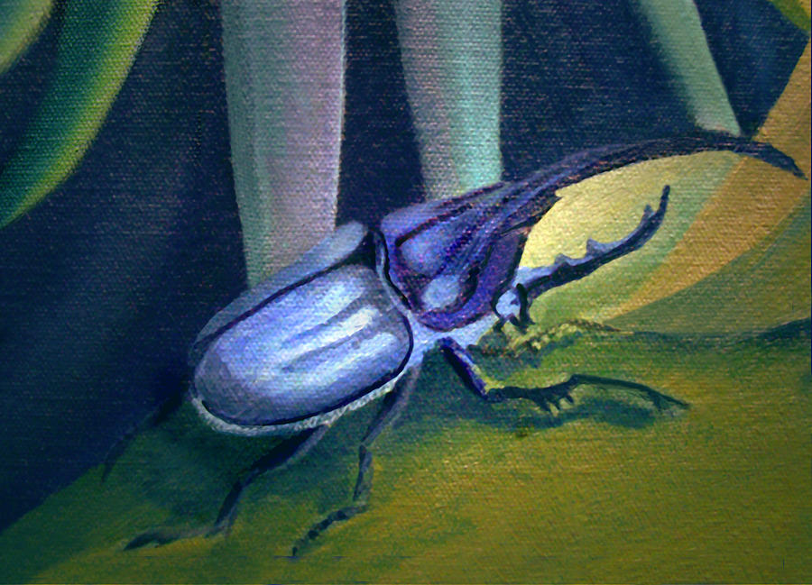 Card of Nosey Bug Painting by Nancy Griswold