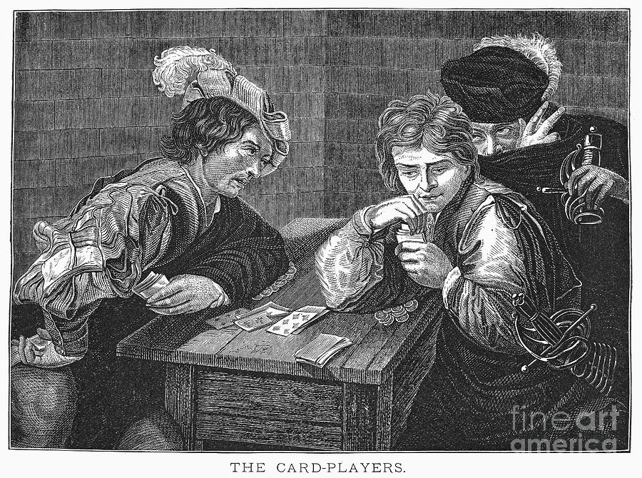 CARD PLAYERS, c1594 Photograph by Granger