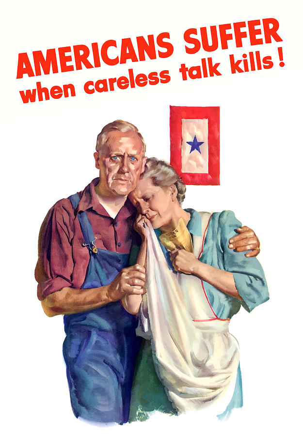 Careless Talk Kills -- WW2 Propaganda Painting by War Is Hell Store