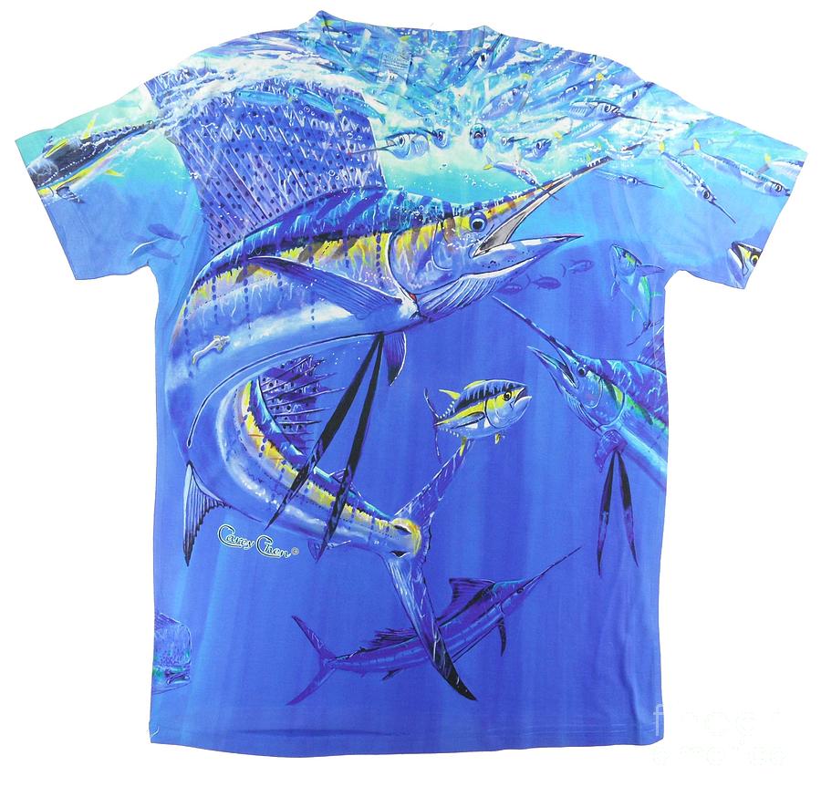 Fish Digital Art - Carey Chen mens sailfish shirt by Carey Chen