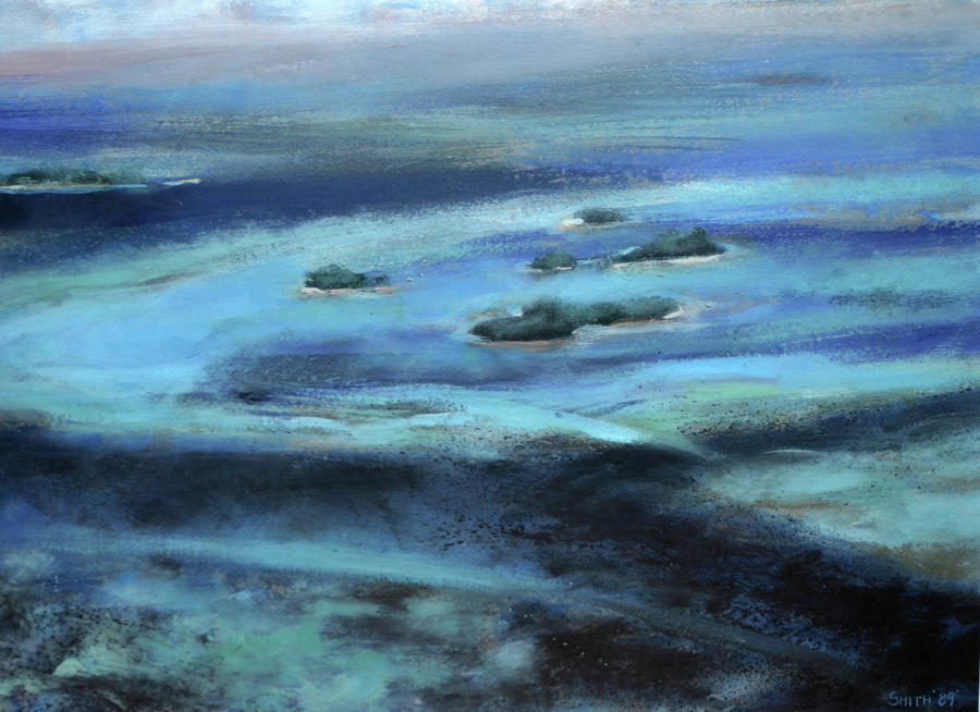 Caribbean Blue Painting by Tom Smith